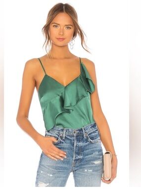 NWT Lovers + Friends Laguna Satin Draped Top